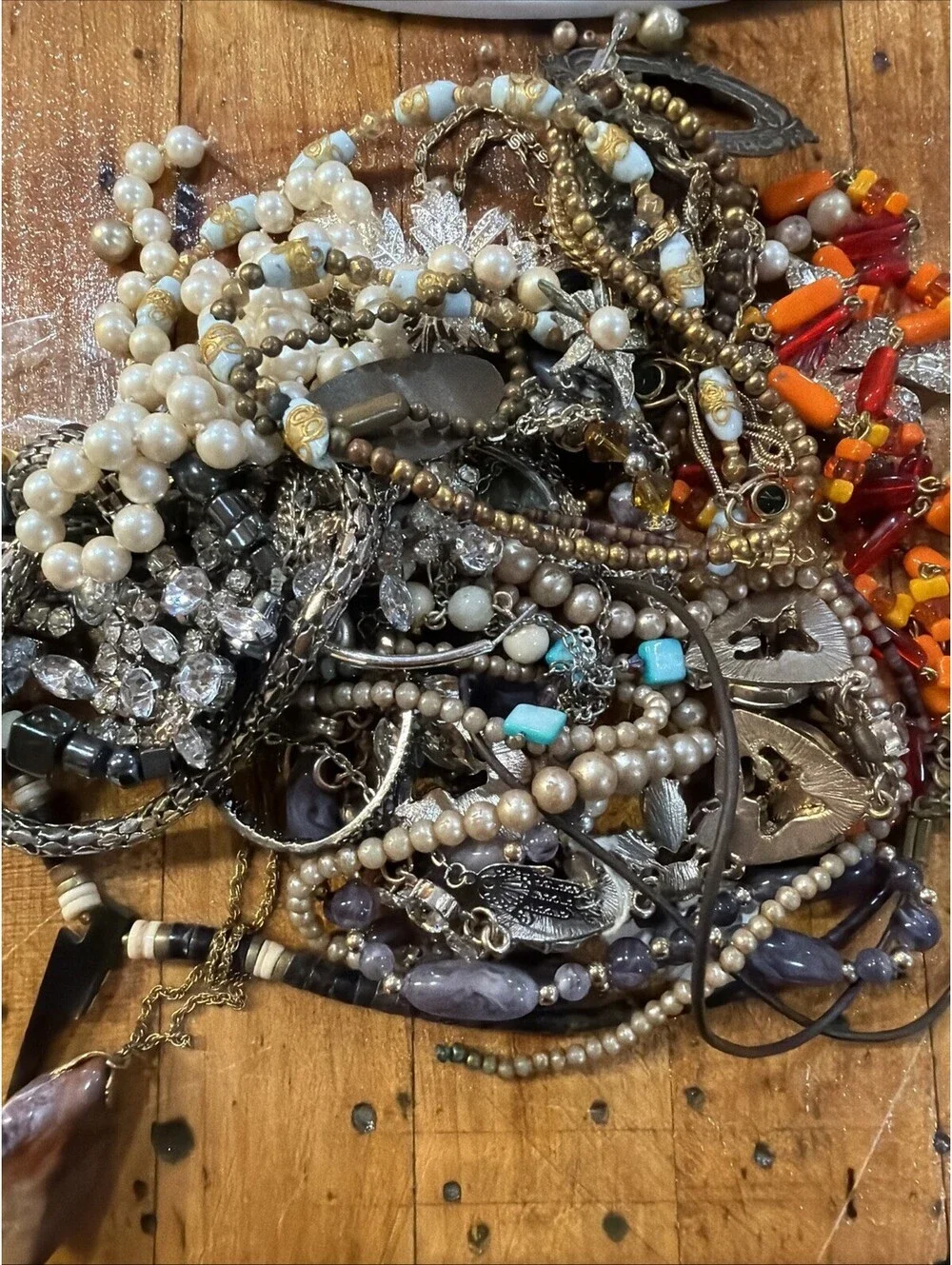 Vintage Beads Bubbles And Other Treasures Over A Pound #5